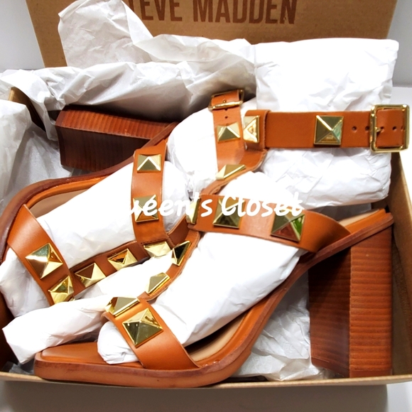 Steve Madden | Idelle Studded Leather Heeled Sandal- 💥BRAND NEW - Picture 3 of 7